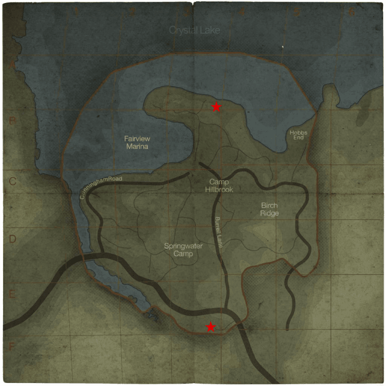 Friday the 13th The Game Jason's Shack Locations
