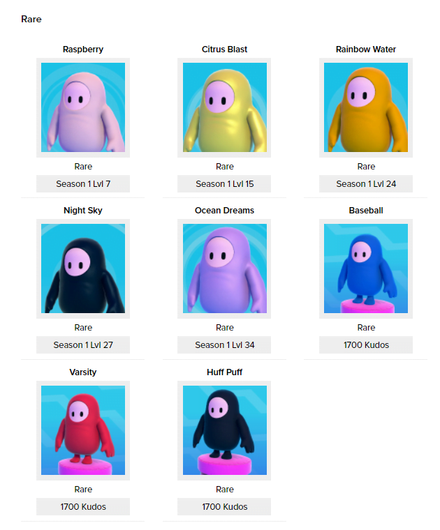 Fall Guys All Skins List (August 2020)