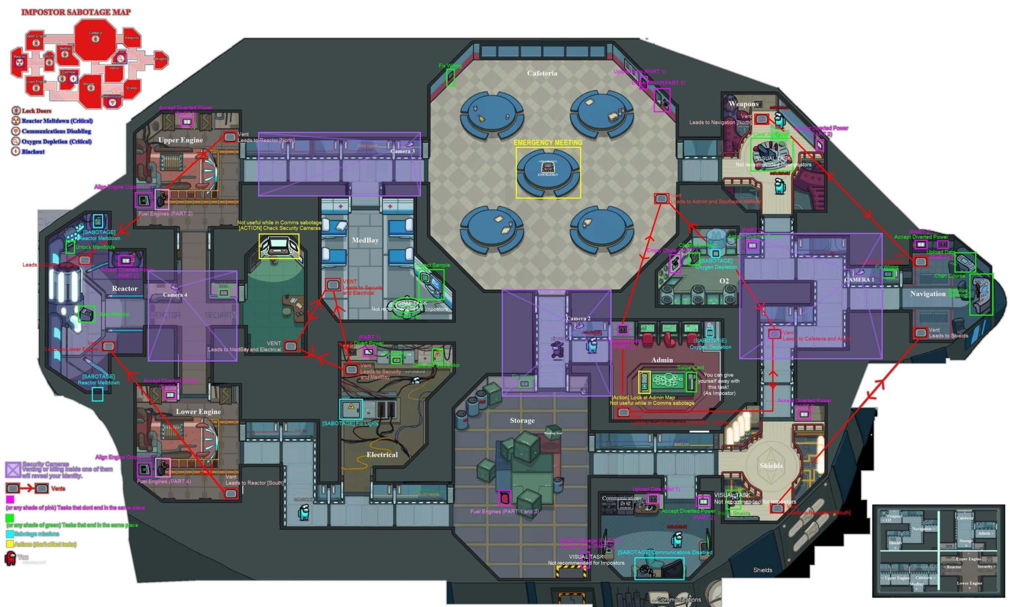 Among Us Maps with Annotations