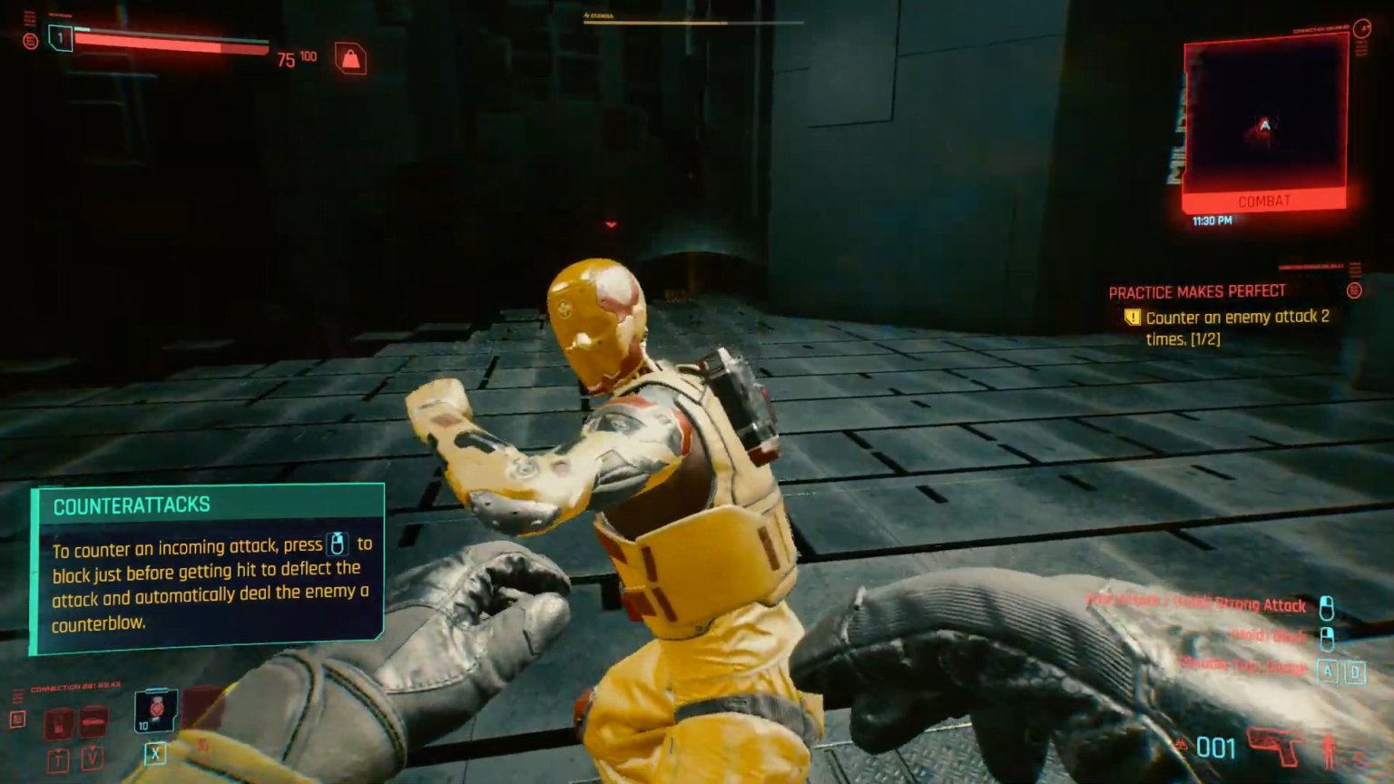 Cyberpunk 2077 Counter Attack Button (Practice Makes Perfect)