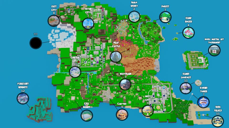 Zenkai Origins Map 100 Locations Naguide