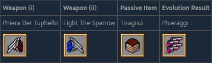 Weapon Evolution Combinations