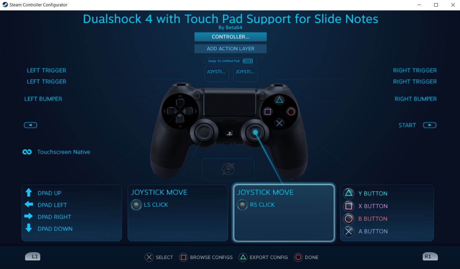 How to use DS4 Touch Pad for Slide Notes