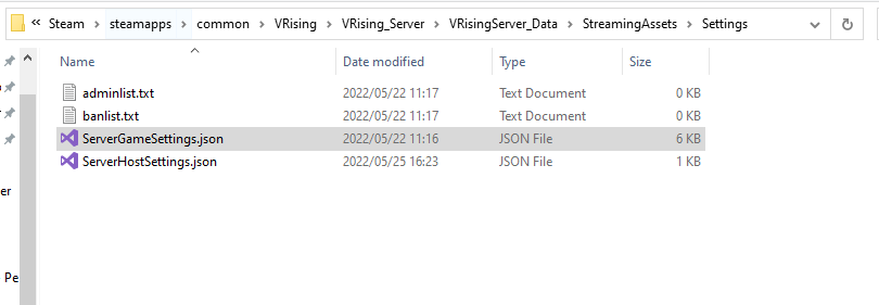 V Rising Private Server Settings Edit