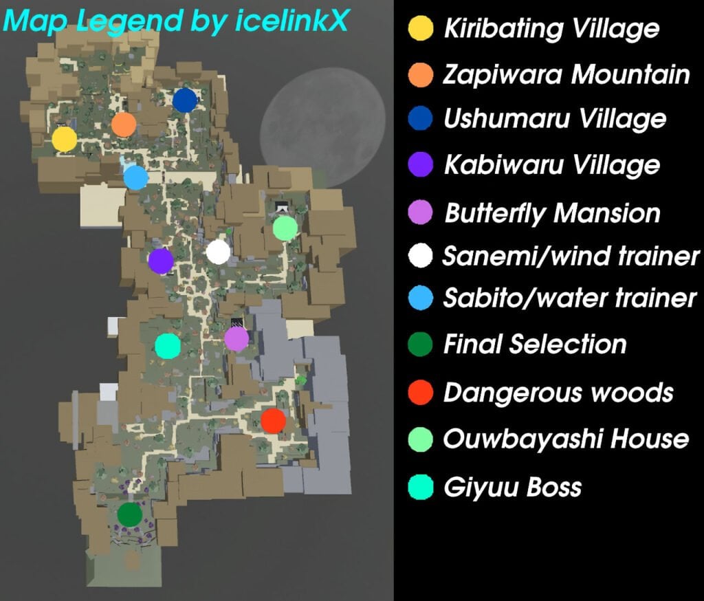 Project Mugetsu maps: All locations & POIs