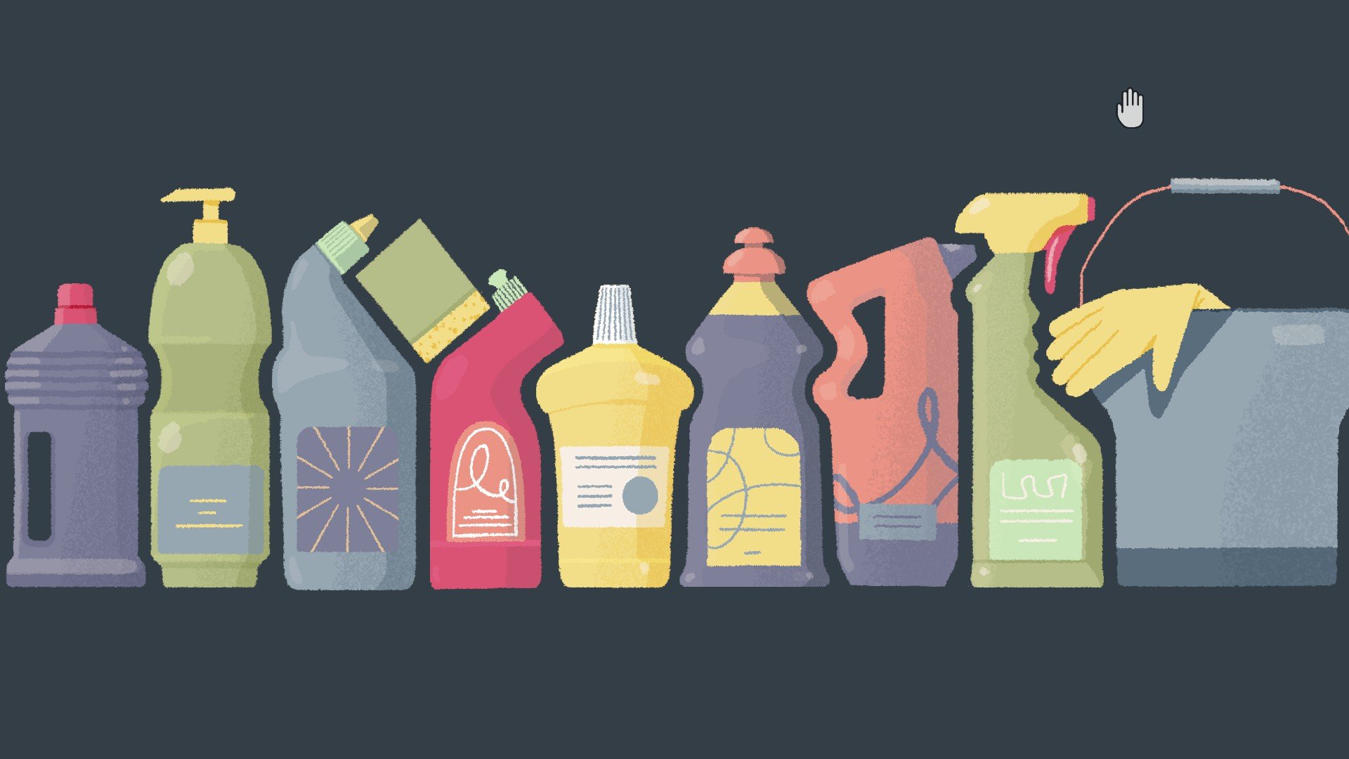 The solution of the Cleaning Supplies Puzzle in the chapter 3 of the game A Little to the Left