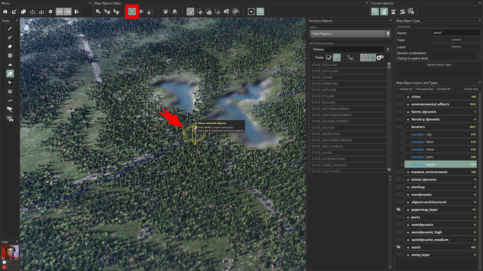 How to move settlements in the map editor How to move settlements in the map editor