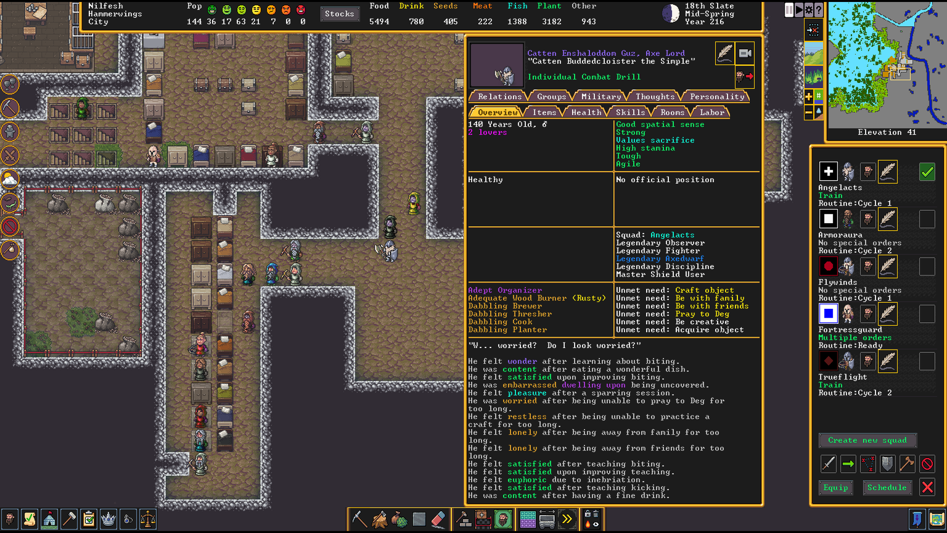 Dwarf Fortress Dwarven Militia & Marksdwarves
