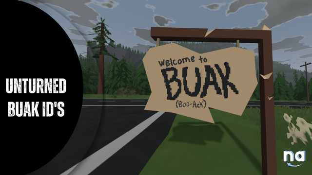 List showing item IDs on Unturned's Buak map