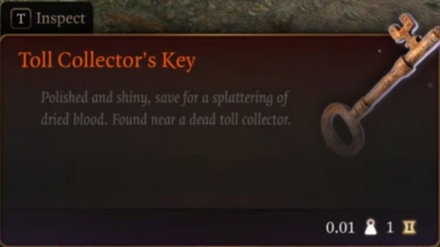 Toll Collectors Key in BG3