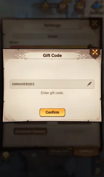 How to use Omniheroes gift codes.