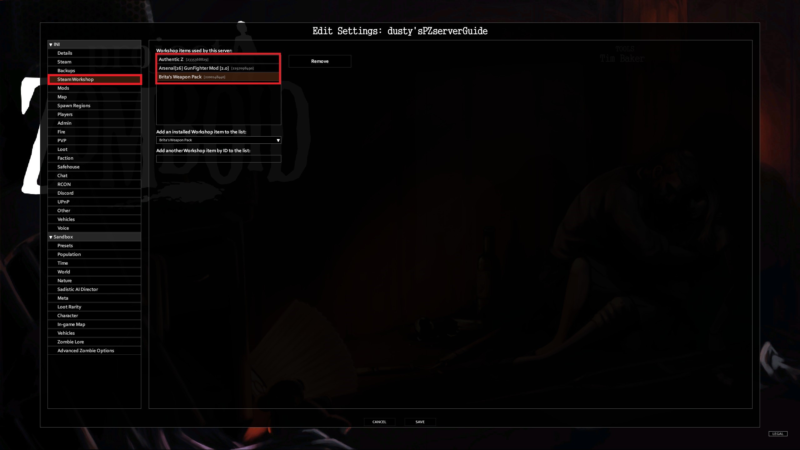 Project Zomboid How to Add Mods to CoOp