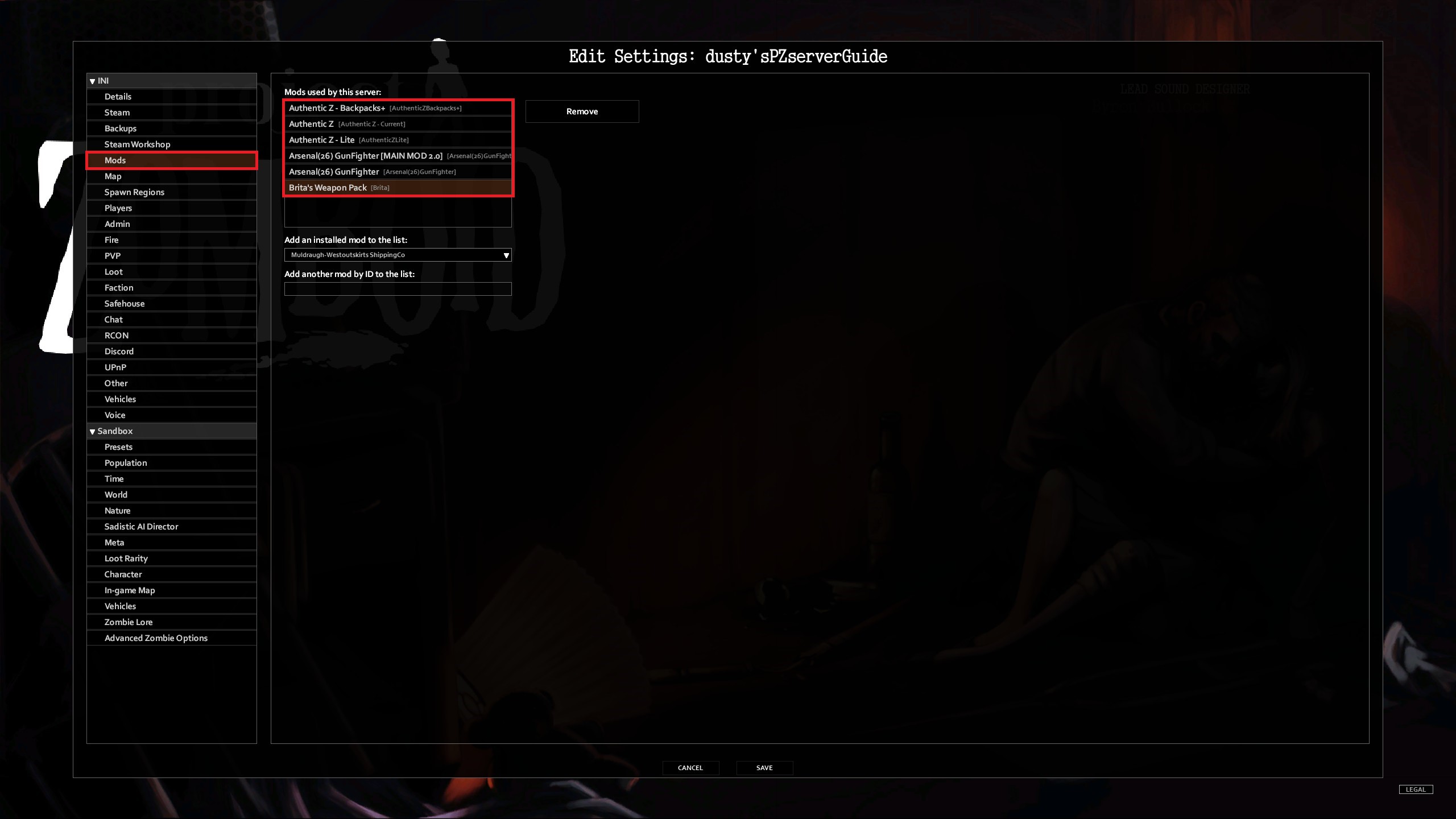 Project Zomboid How to Add Mods to CoOp