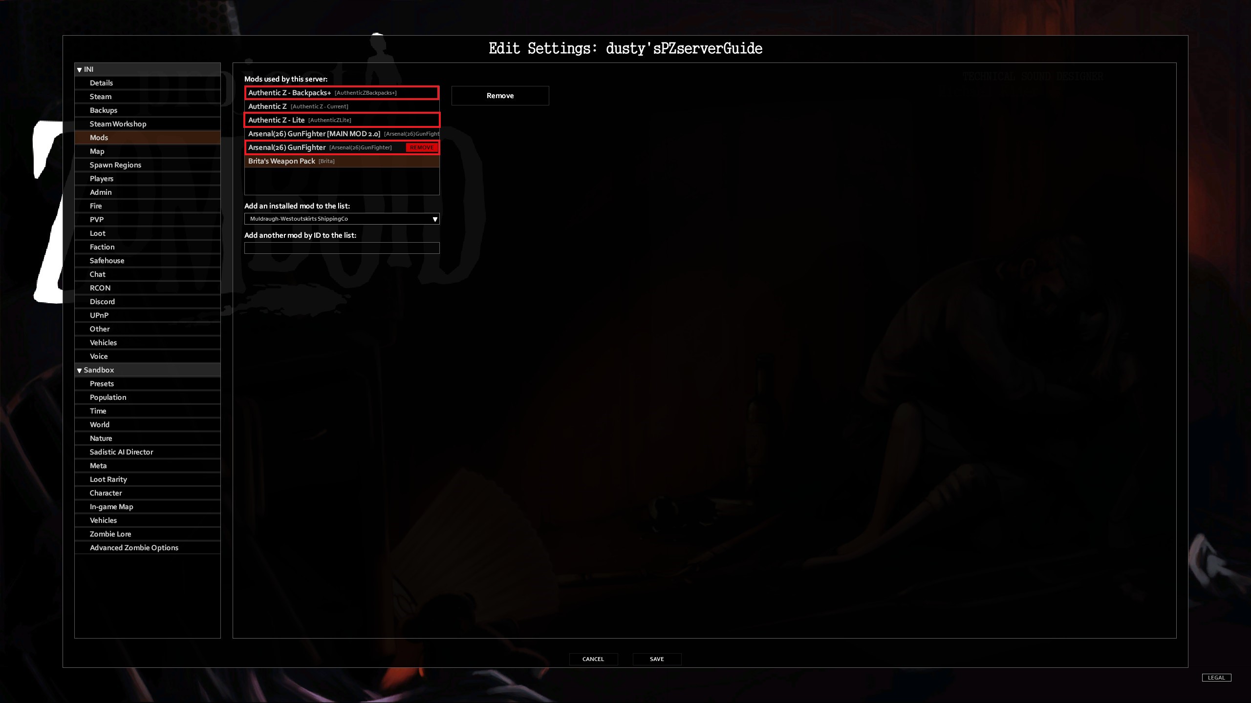 Project Zomboid How to Add Mods to CoOp