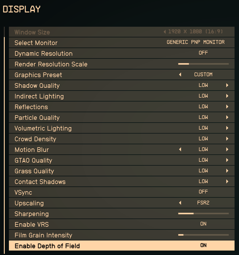 Starfield Best Settings for Lower End PC