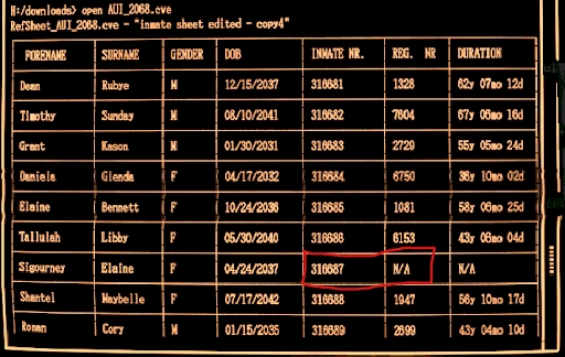 Find an Unregistered Inmate Number