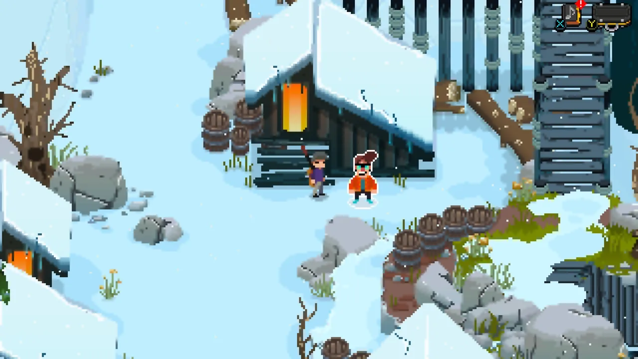 Max Pax's location in Fretless. He is standing next to a very large speaker in Bass Camp.