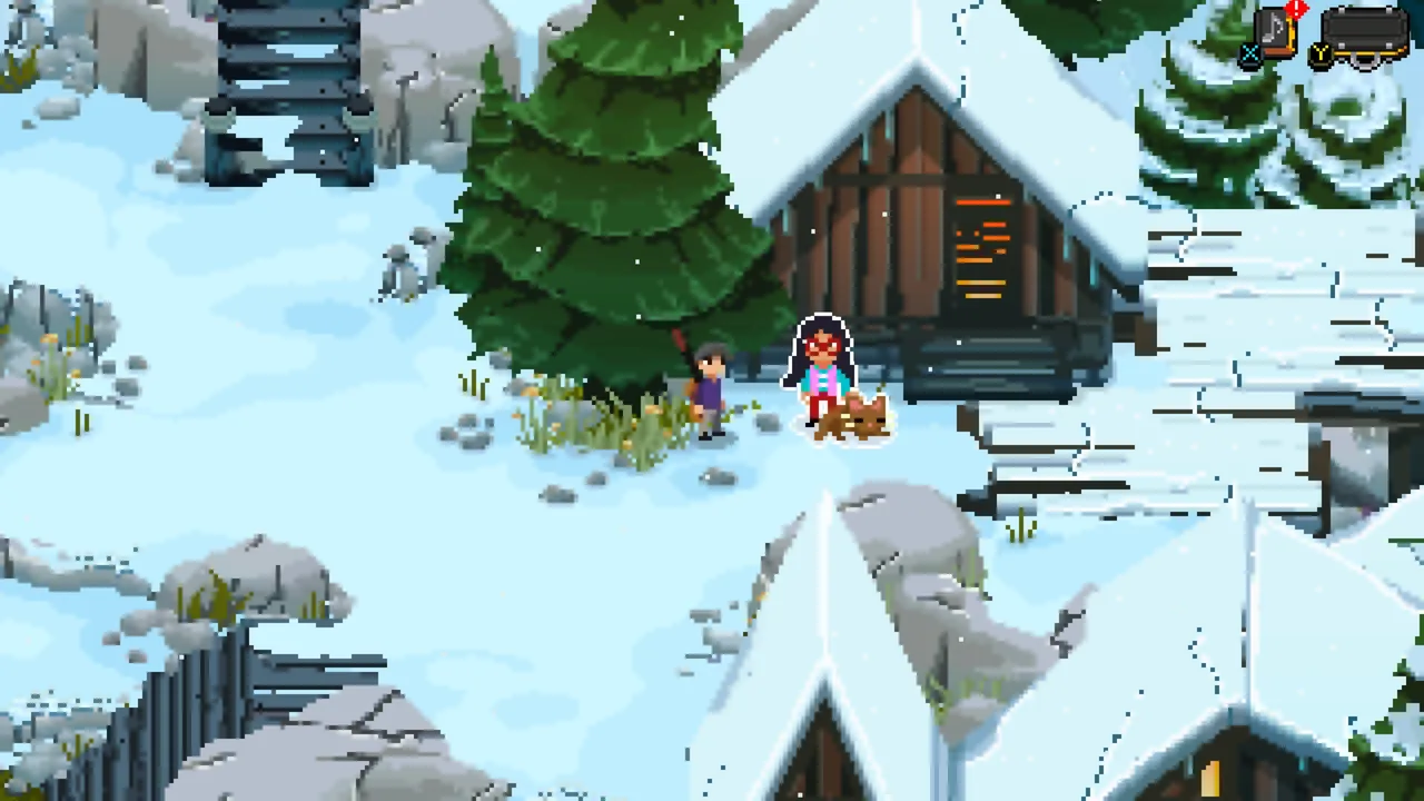 Miss Bakins' location in Fretless. She is standing near some crates and barrels in Bass Camp.