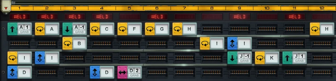 The command sequence needed to complete the Super Defender Robot bonus level.