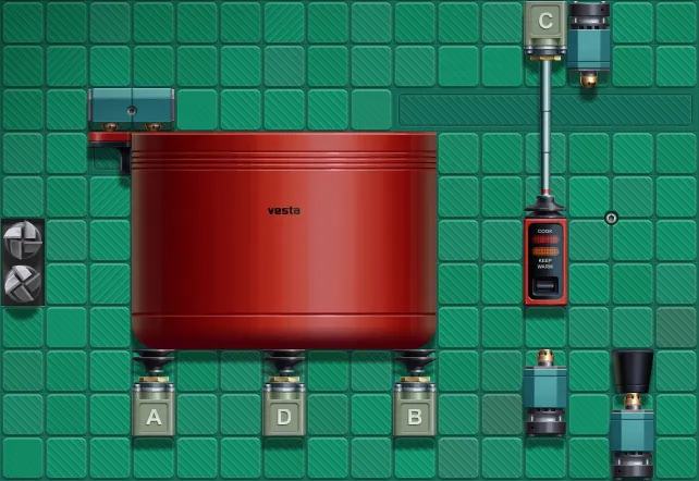 This is the layout I used for the Rice Cooker level.