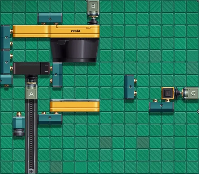 A working factory layout for the Coffee Maker in Level 4-05.