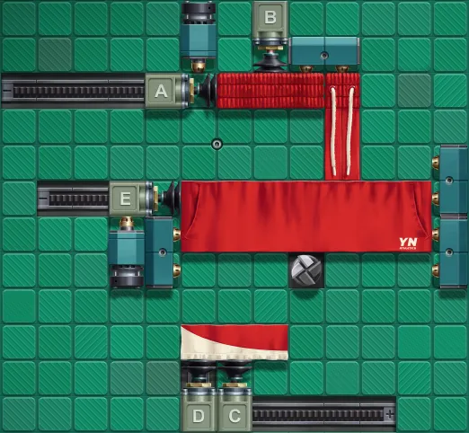 A working factory setup for the Jogging Shorts in Level 5-02.