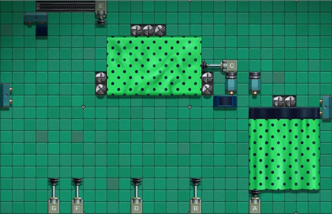 My factory layout solution for the Spring Dress in Level 5-05.