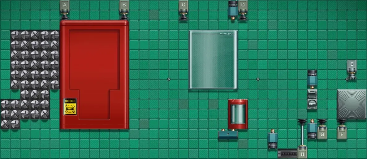 The factory setup for completing the Capsule Machine level.