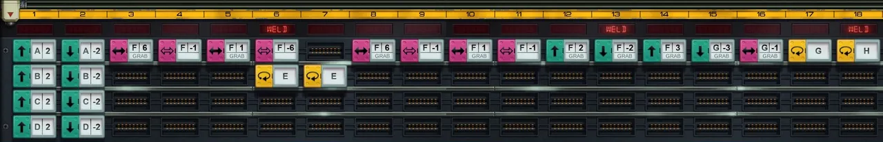 The command list for the RC Car assembly line.