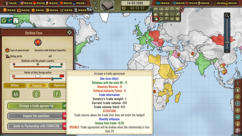 Access the Trade Map