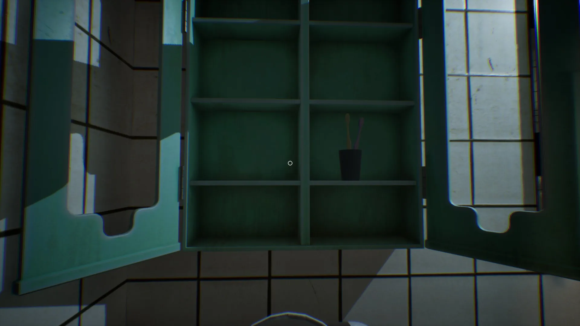 The bathtub is filled with blood.