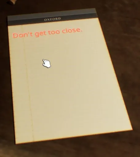 The notepad warns about 'Lanky Bori' being in the Living Area.