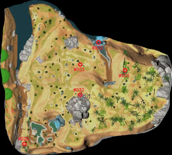 Sapphire Safari south Plains Log Locations on the Map