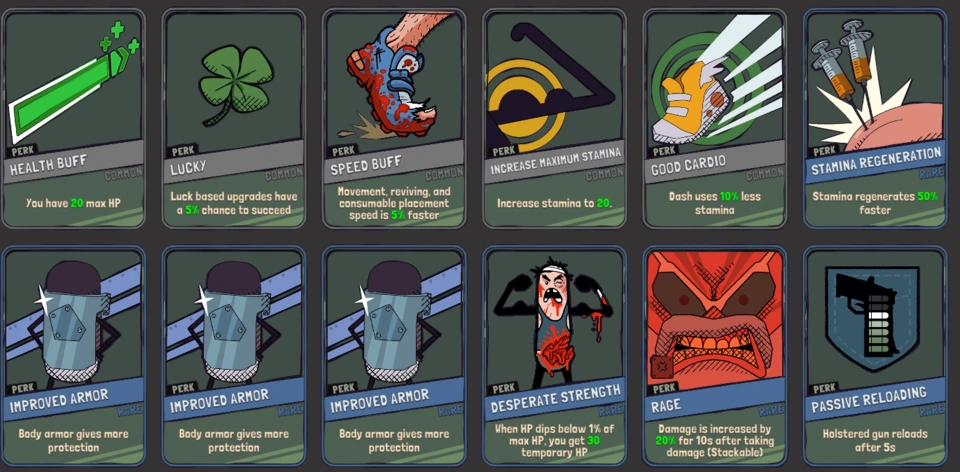 All Perks in GUNTOUCHABLES 